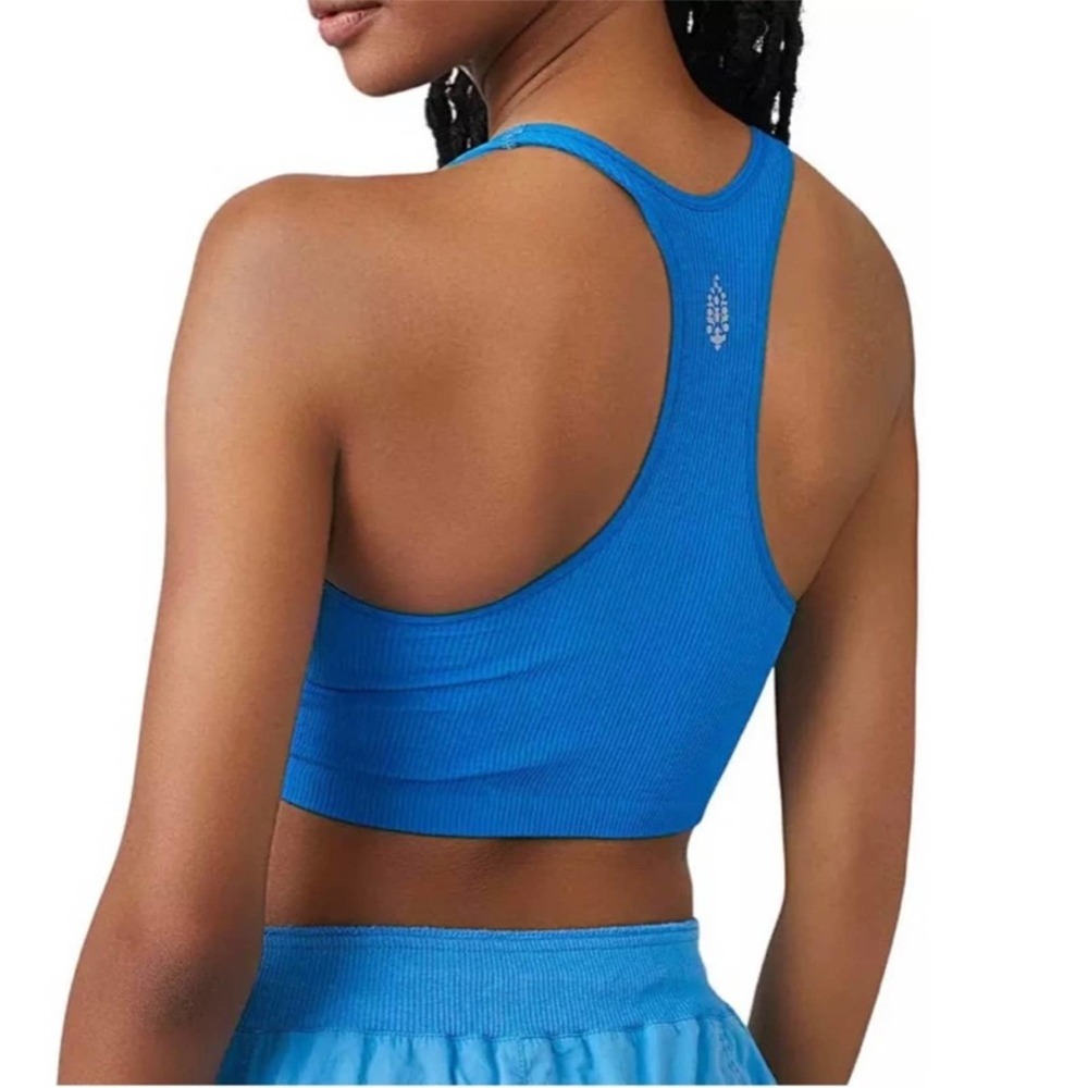 Free People Varsity Blue Throw Crop Top Sz M NWT - Picture 10 of 12